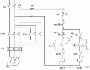 2020南方三相異步電動機正反轉接線圖（附現場操作圖）